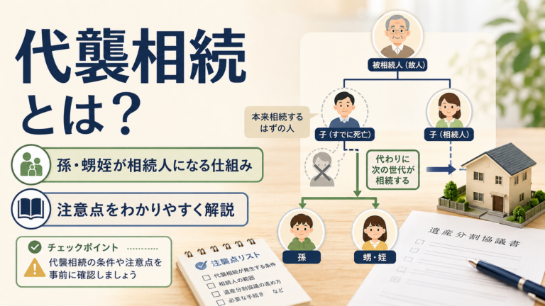 代襲相続とは？孫・甥姪が相続人になる仕組みと注意点をわかりやすく解説
